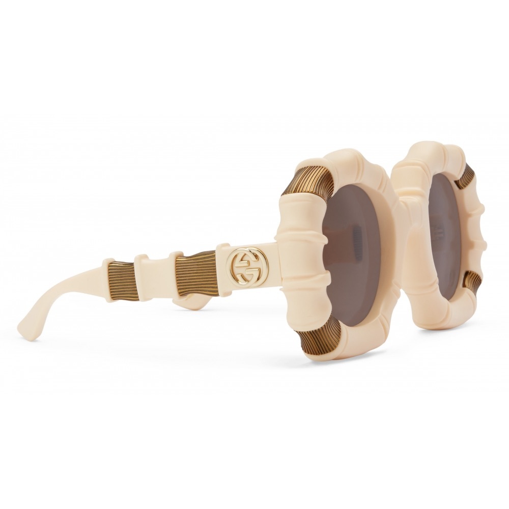 RARE NIB Gucci Bamboo bone sunglasses in Ivory - Picture 3 of 4